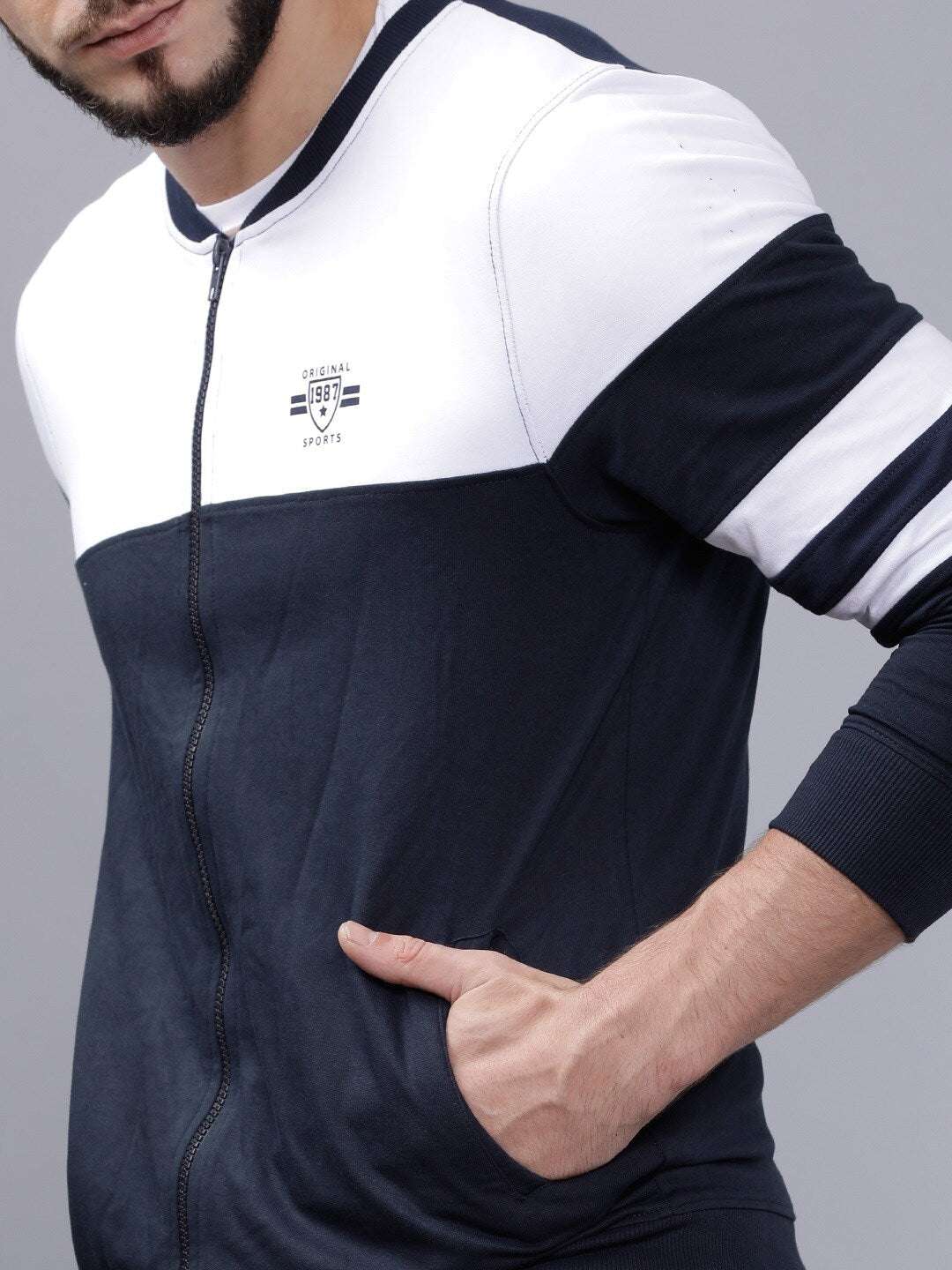 Men's Baseball Collar Sweatshirt