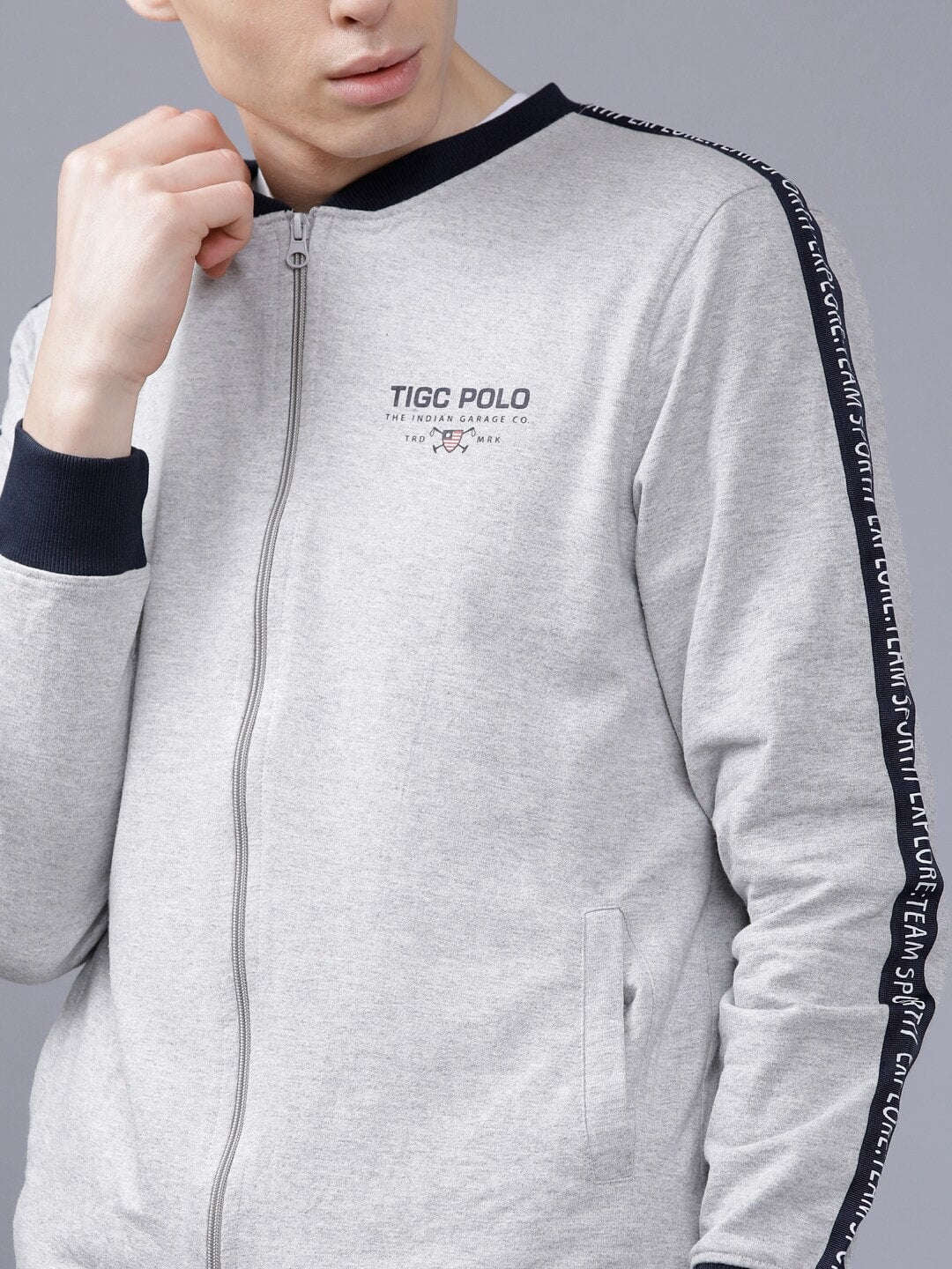 Men's Baseball Collar Sweatshirt