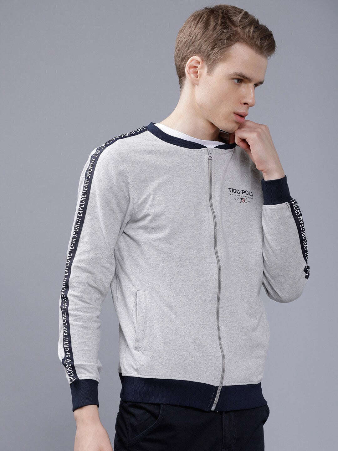 Men's Baseball Collar Sweatshirt