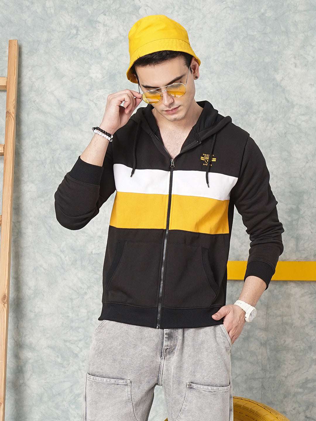 Men's Hooded Front Zipper Sweatshirt