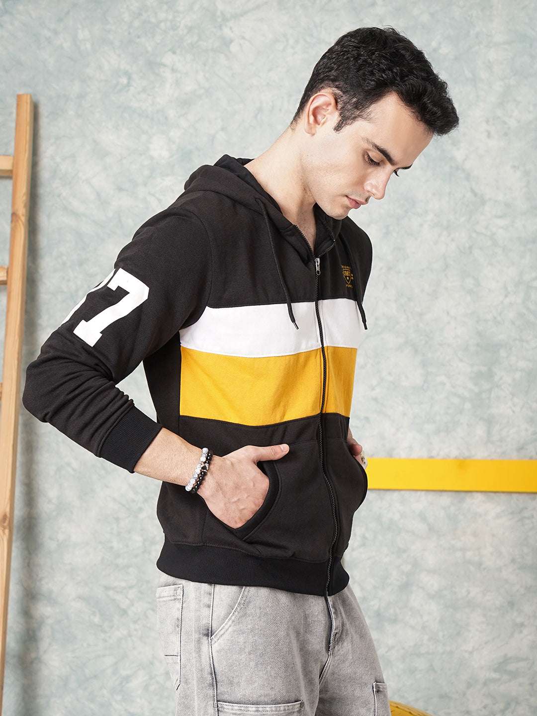 Men's Hooded Front Zipper Sweatshirt