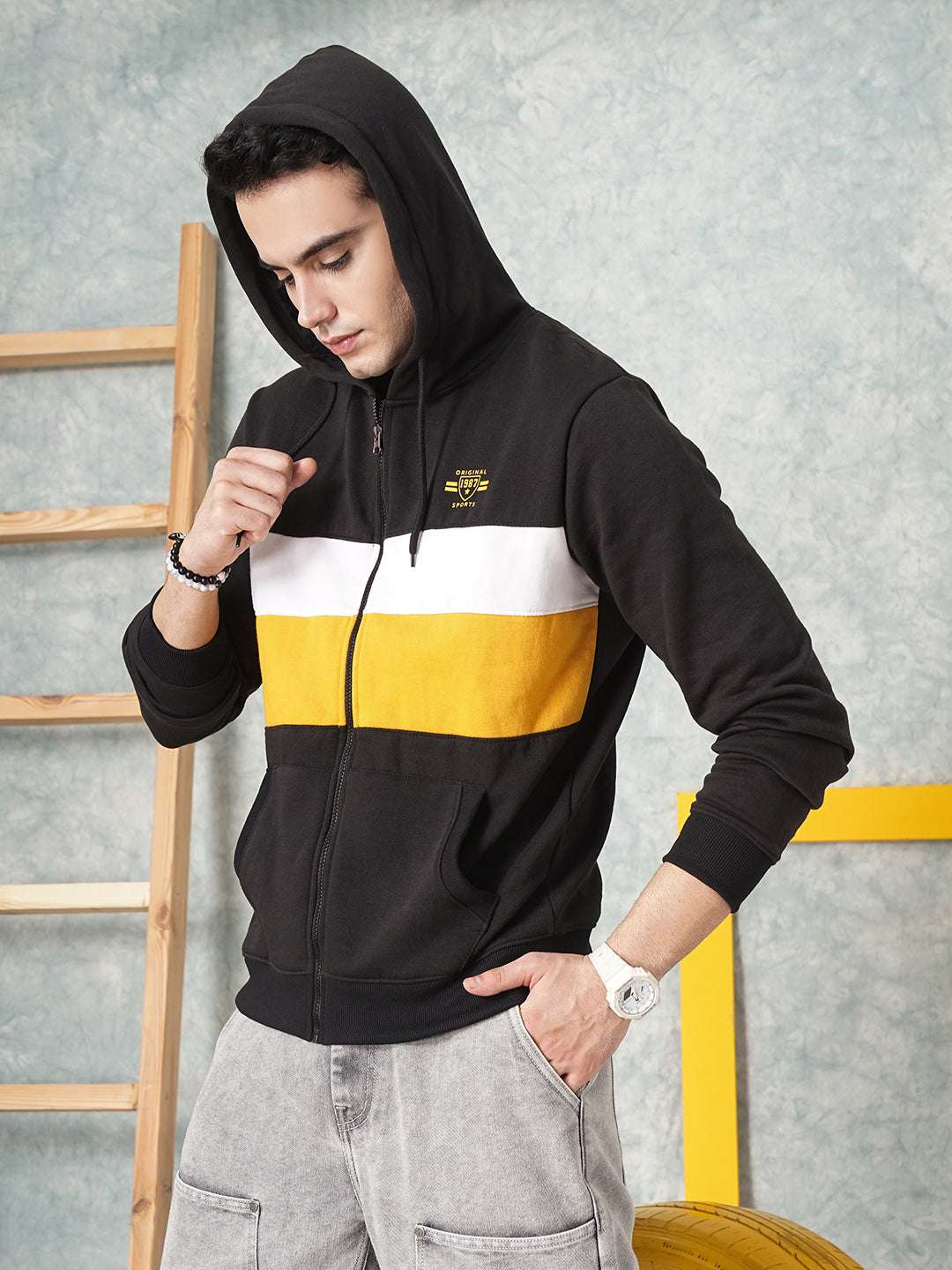 Men's Hooded Front Zipper Sweatshirt