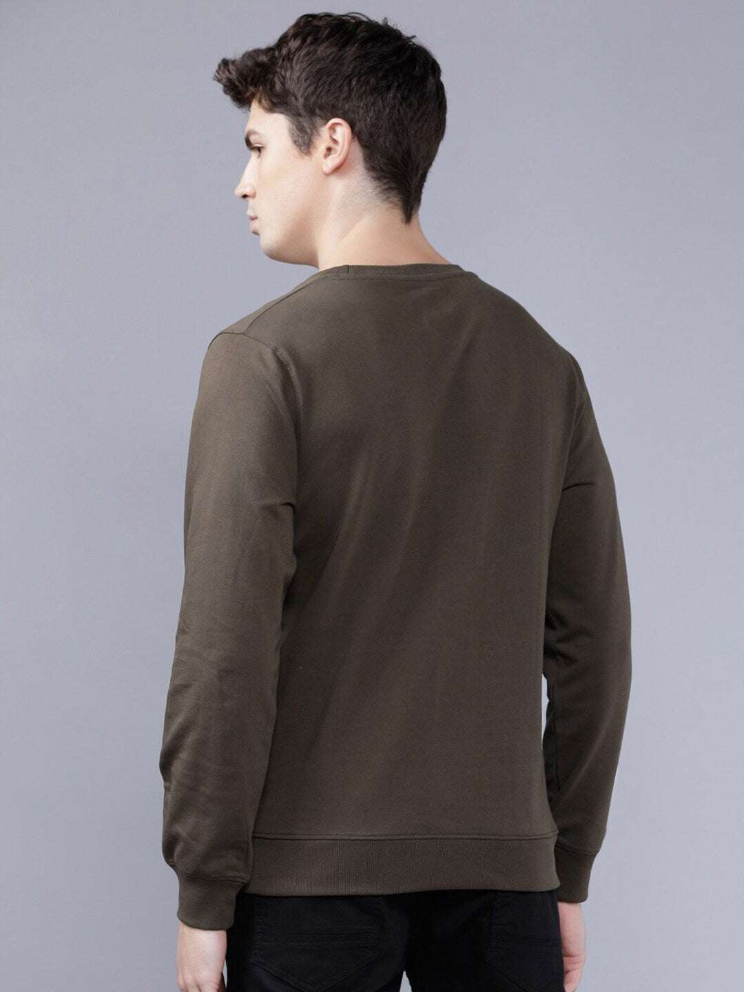 Men's Solid Slim Fit Sweatshirt