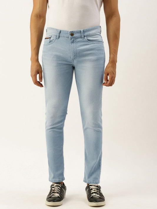 The Indian Garage Co Men Slim Fit Solid Stretchable Jeans