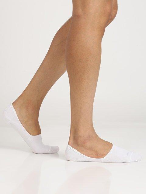 Jockey Unisex No Show Socks - White (Pack of 2)