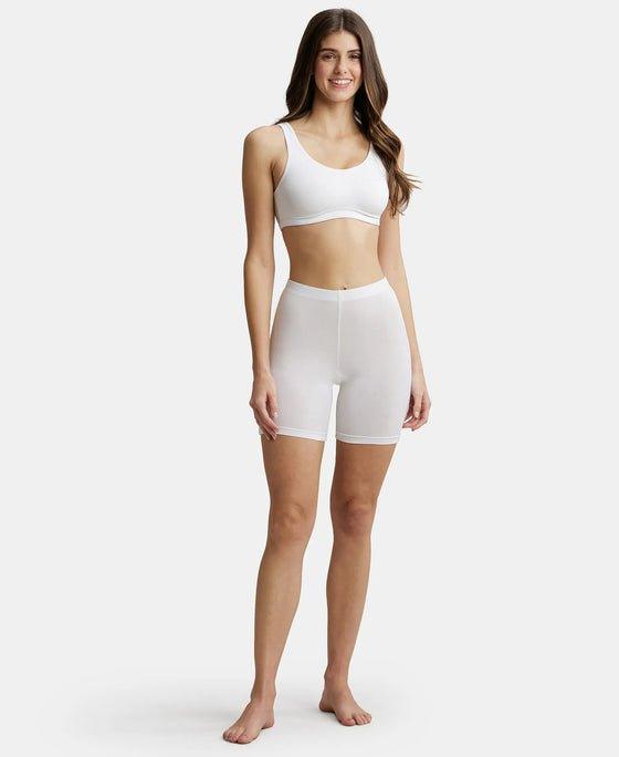 Jockey Women's Mid Waist Shorties - White