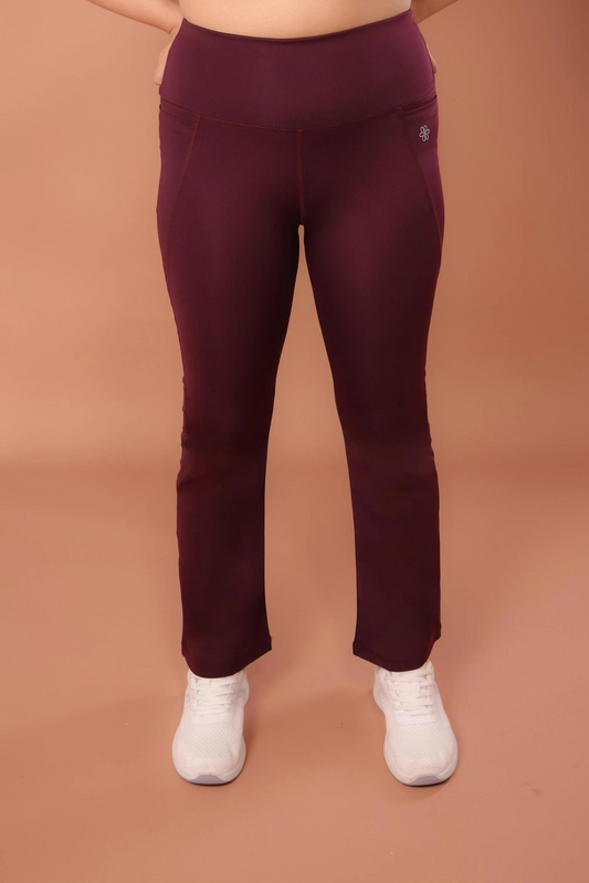 Essential Plum Flare Pants - Lite