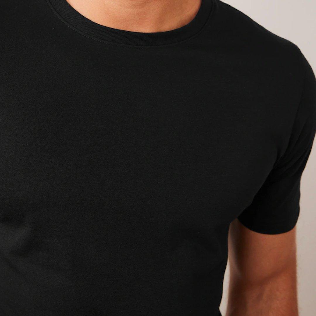 Richberry Men Round Neck T-Shirt - Black