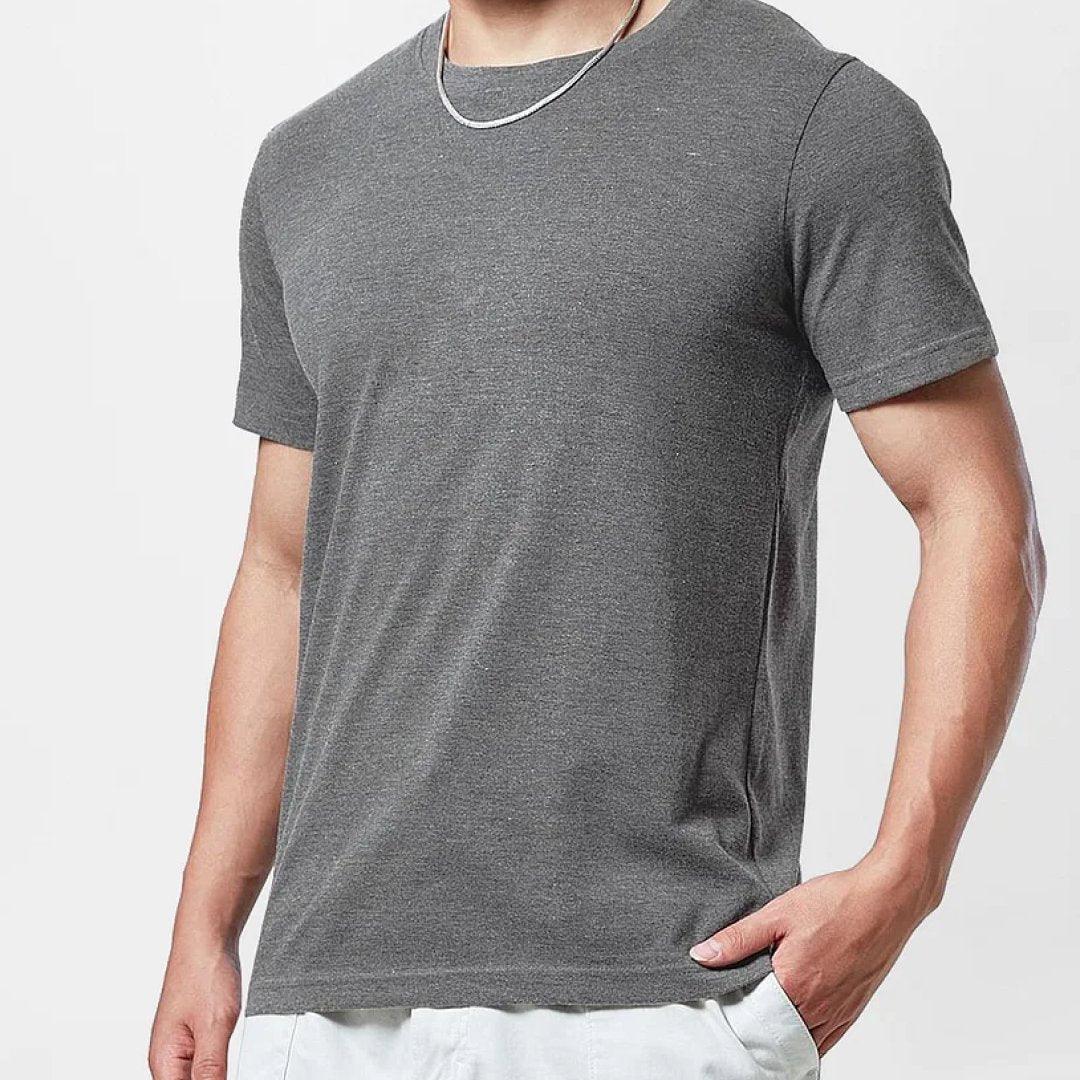 Richberry Men Round Neck T-Shirt - Grey