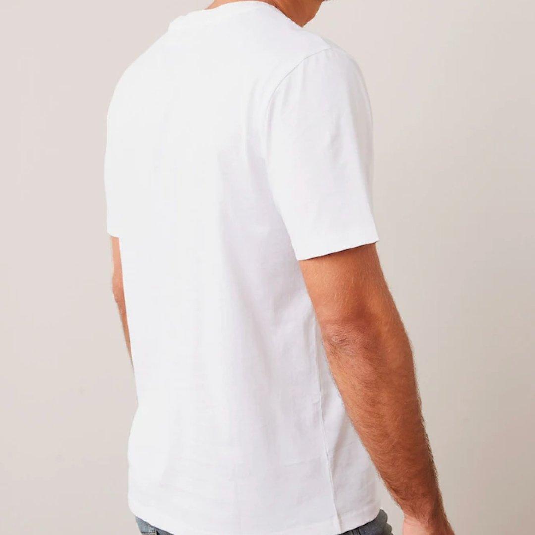 Richberry Men Round Neck T-Shirt - White